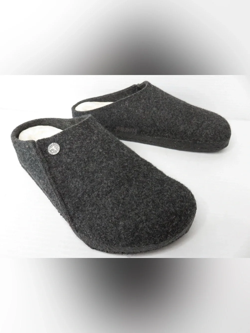 BIRKENSTOCK Zermatt Shearling Felted Wool Slippers Men's Sz 41 US 8 Womens 10